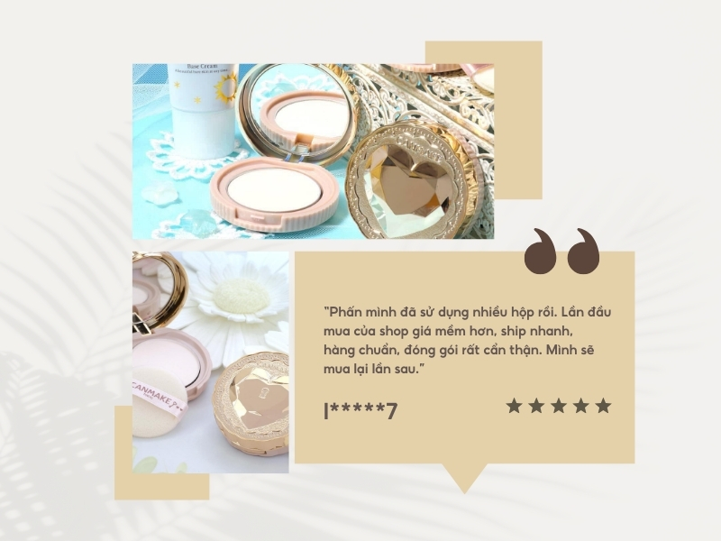Đánh giá từ khách mua phấn phủ Canmake trực tiếp từ Shopee