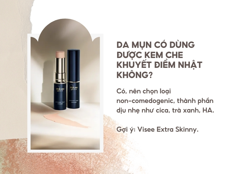 Nên chọn kỹ kem che khuyết điểm khi dùng cho da mụn