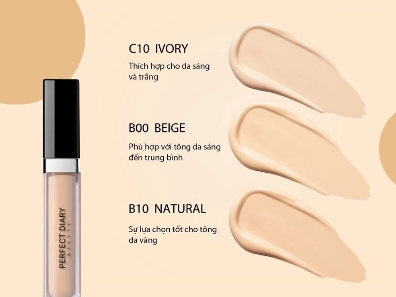 Bảng màu kem che khuyết điểm Perfect Diary Flawless