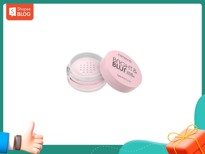 Phấn phủ nâng tông da sáng mịn Catrice Bright & Blur Loose Powder