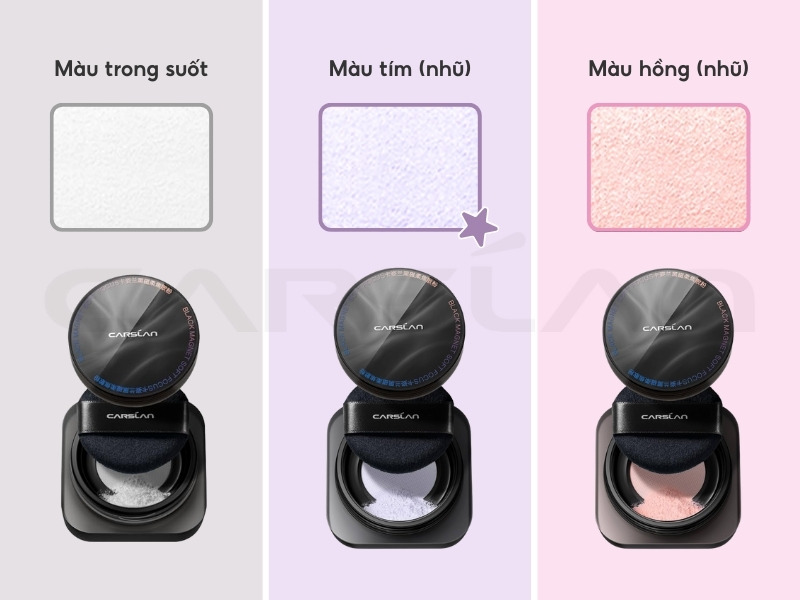 Bảng màu phấn phủ Carslan cho da khô