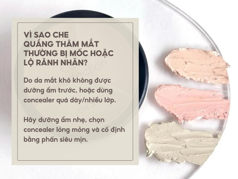 Vì sao che quầng thâm mắt thường bị mốc hoặc lộ rãnh nhăn? 
