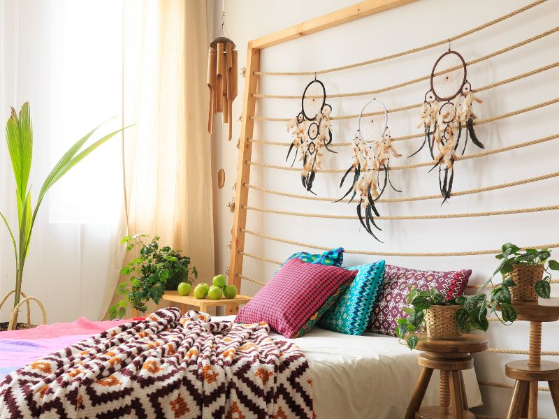 dream catcher trong phòng ngủ