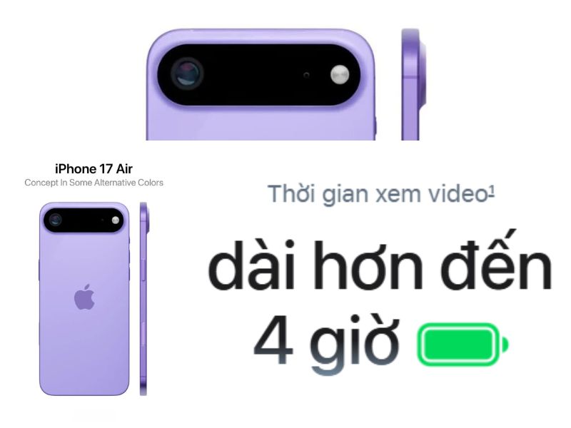 Thời lượng pin dài hơn 4 giờ