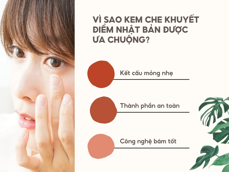 ưu điểm của kem che khuyết điểm Nhật Bản