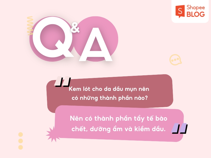 Thành phần kem lót cho da dầu 