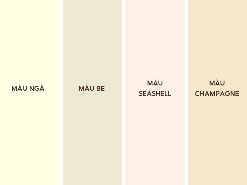 Biến thể của màu kem 