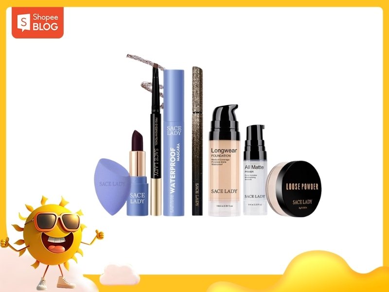 Bộ trang điểm cơ bản cho học sinh 8 món Sace Lady