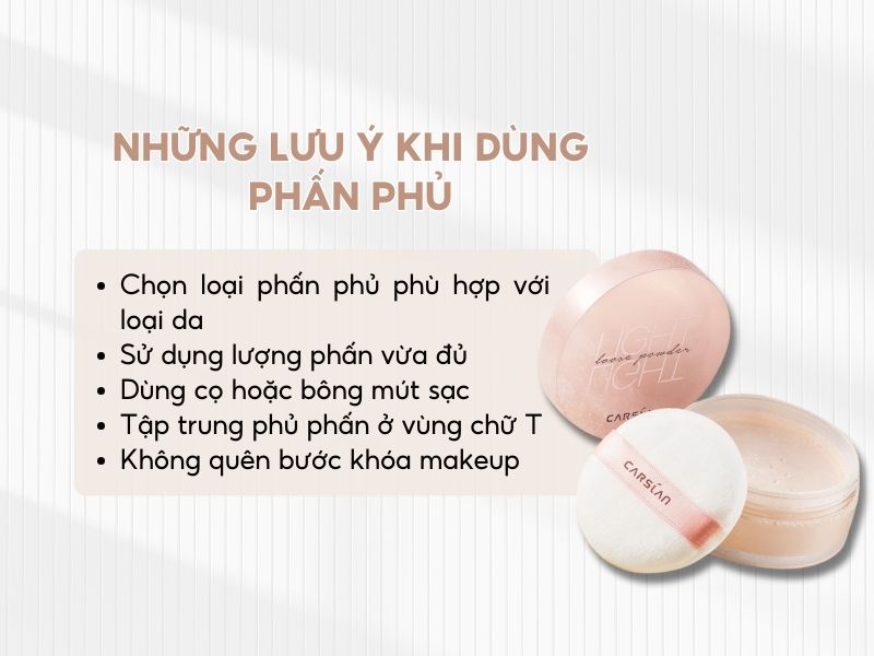 Một số lưu ý khi dùng phấn phủ để có lớp nền mịn lì 