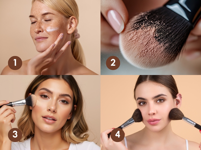 Hướng dẫn sử dụng phấn phủ