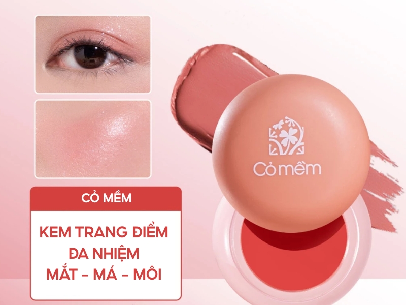 Kem trang điểm thủy tinh đa năng Cỏ Mềm 3in1