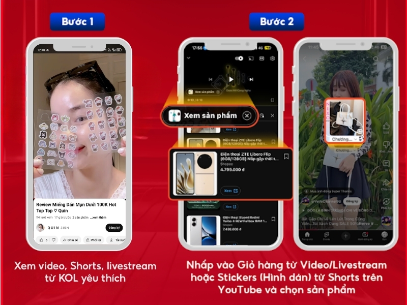 Cách mua hàng Shopee x Youtube Shopping