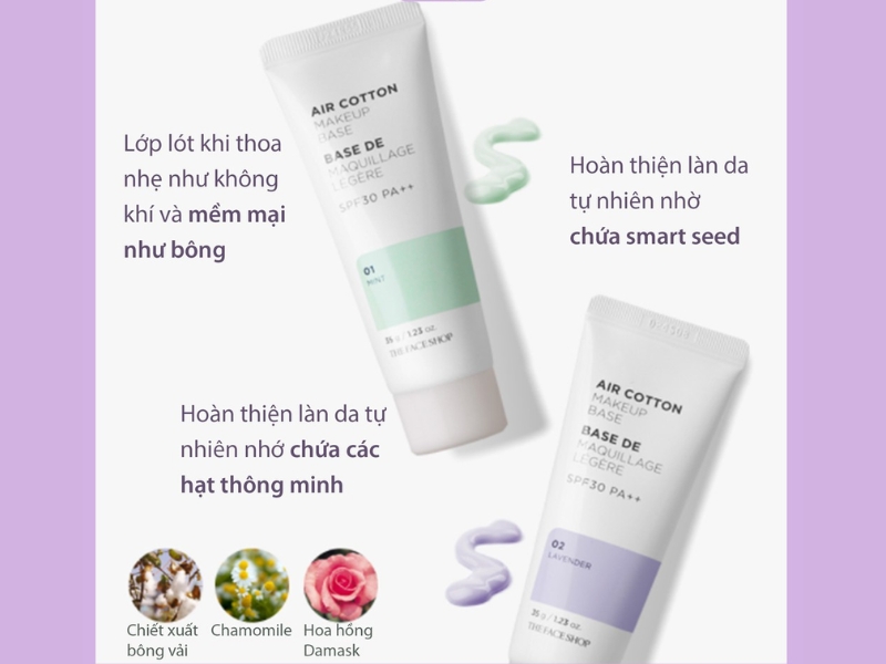 Kem lót The Face Shop Air Cotton mỏng nhẹ
