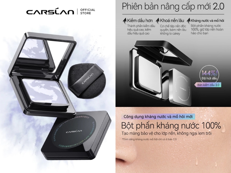 Carslan Soft Mist 24h là dòng phấn nén kiềm dầu 
