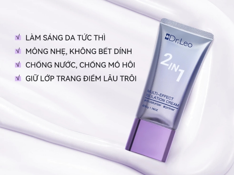 Kem lót 2 trong 1 Dr Leo nâng tone và kiềm dầu