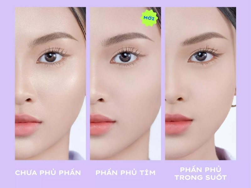 Trước và sau khi dùng phấn phủ Lemonade Supermatte