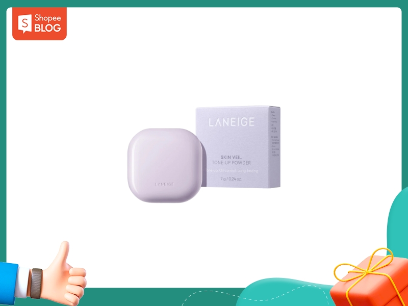 Phấn phủ nâng tone hiệu chỉnh sắc da Laneige Skin Veil Tone-Up Powder đến từ Hàn Quốc