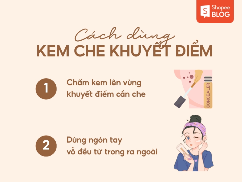 Cách tán kem che khuyết điểm bằng tay