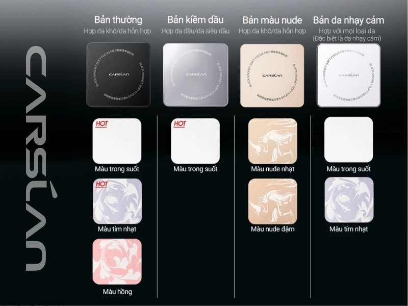 Bảng màu phấn phủ nén Carslan Black Magnet 2.0