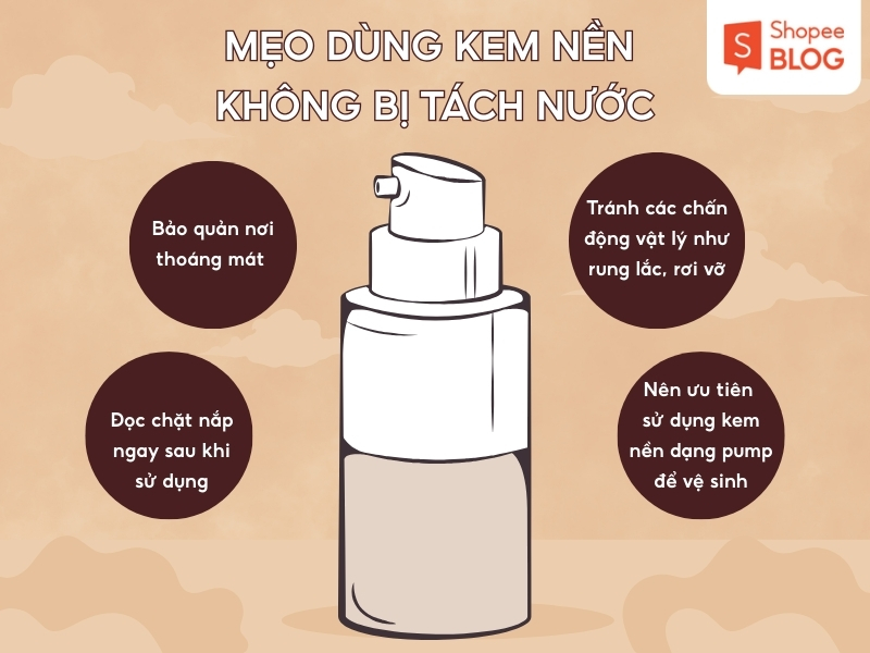 Mẹo dùng kem nền để không bị tách nước 