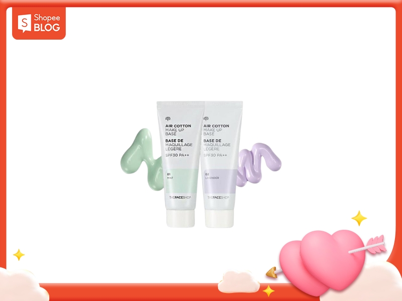 Kem lót hàn quốc The Face Shop Air Cotton mỏng nhẹ