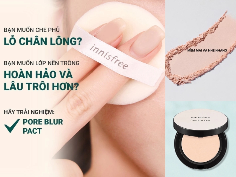 phấn phủ Pore Blur Pact Innisfree