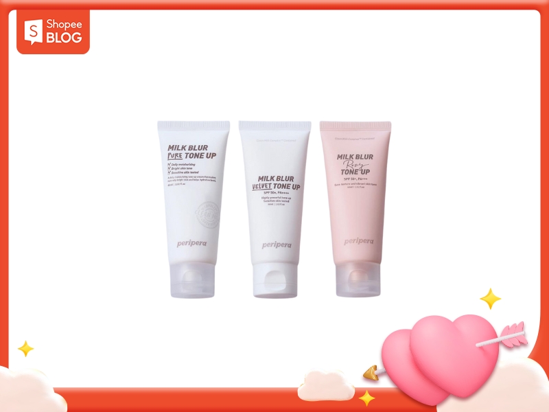 3 phiên bản kem lót Peripera Milk Blur Tone Up