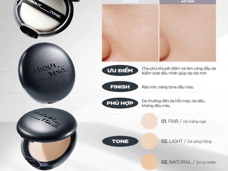 phấn phủ About Tone BLur Powder Pact