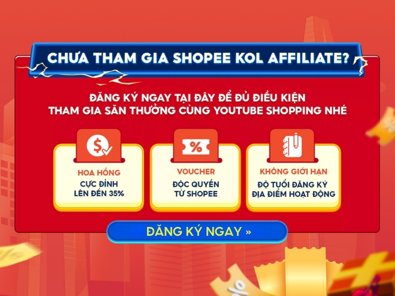 Cách đăng ký Shopee x Youtube Shopping