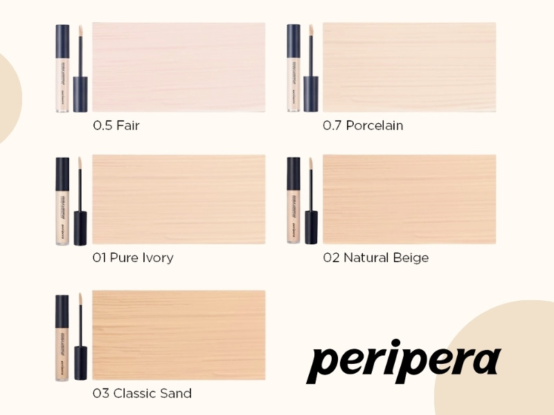 Bảng màu kem che khuyết điểm Peripera