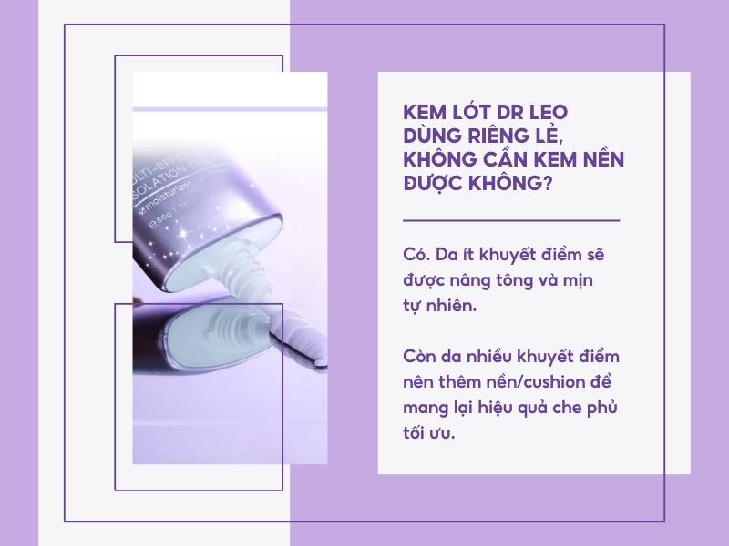 Kem lót Dr Leo có thể dùng một mình không
