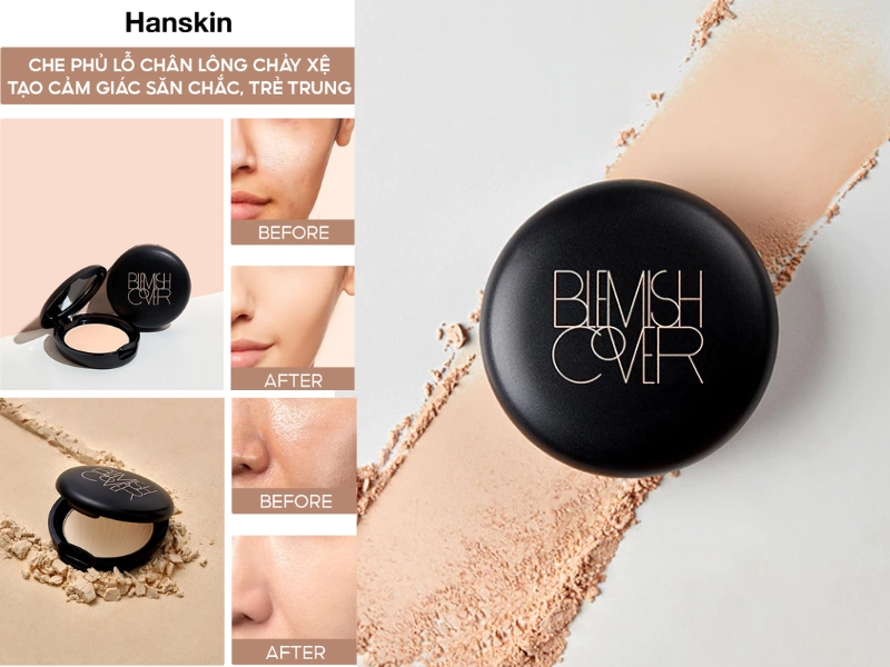 Phấn phủ HANSKIN che phủ tự nhiên kiềm dầu nâng tone