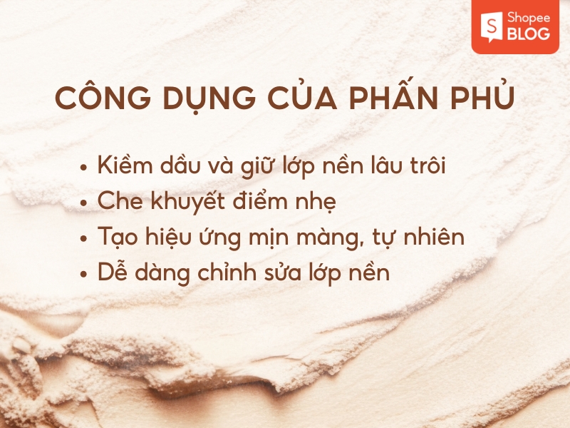 Công dụng của phấn phủ