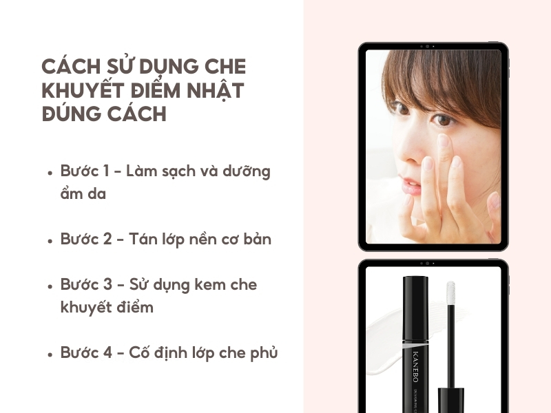 Cách sử dụng kem che khuyết điểm Nhật đúng cách bạn nên biết.