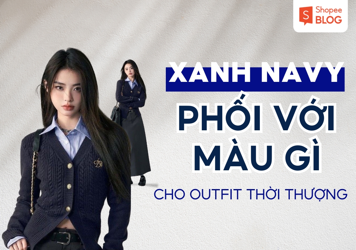 xanh navy phối với màu gì