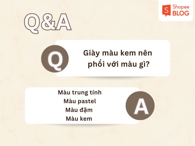 Phối đồ với giày màu kem 