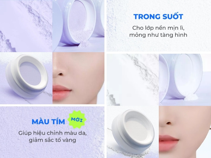 Bảng màu phấn phủ Lemonade Supermatte No Makeup Loose Powder