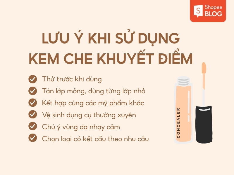 Những điểm quan trọng khi sử dụng kem che khuyết điểm
