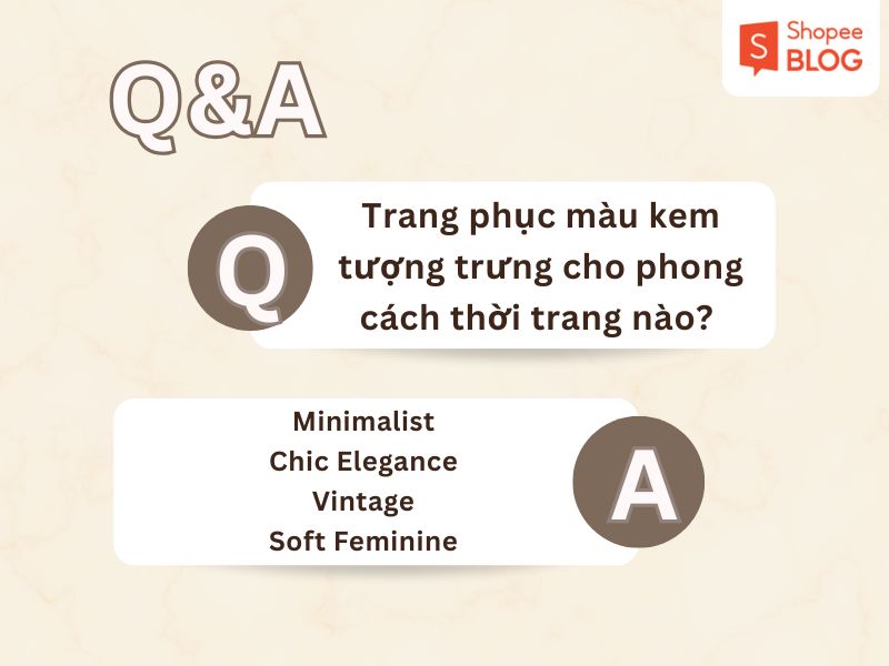 Màu kem trong phong cách thời trang 