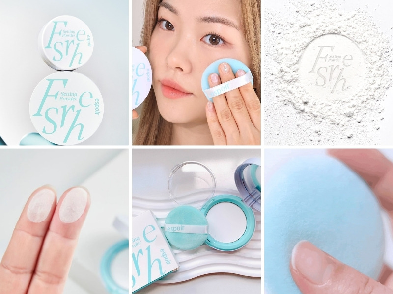 Phấn phủ nén không màu Espoir Fresh Setting Powder