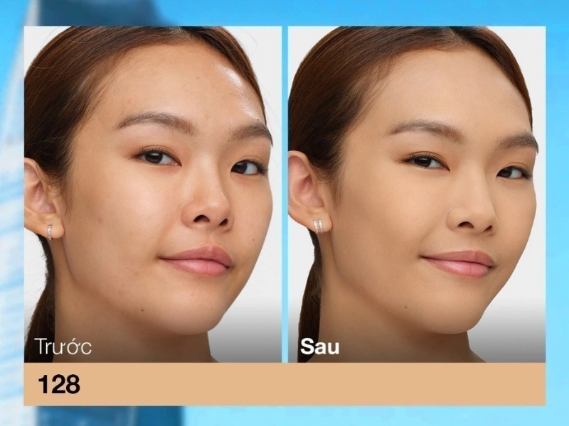 Maybelline Fit Me Matte trước và sau khi dùng