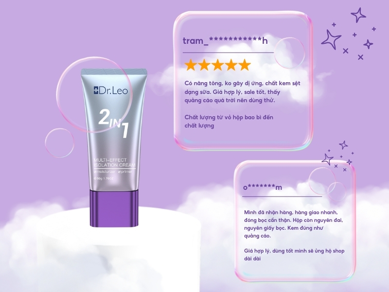 Review chân thật từ khách hàng mua kem lót Dr Leo tại Shopee