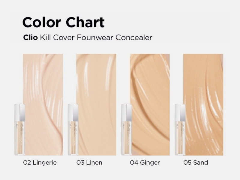 Bảng màu kem che khuyết điểm Clio Kill Cover Founwear
