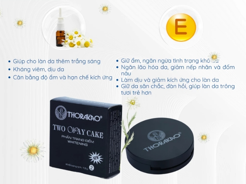 Phấn phủ Thorakao Whitening kiềm dầu