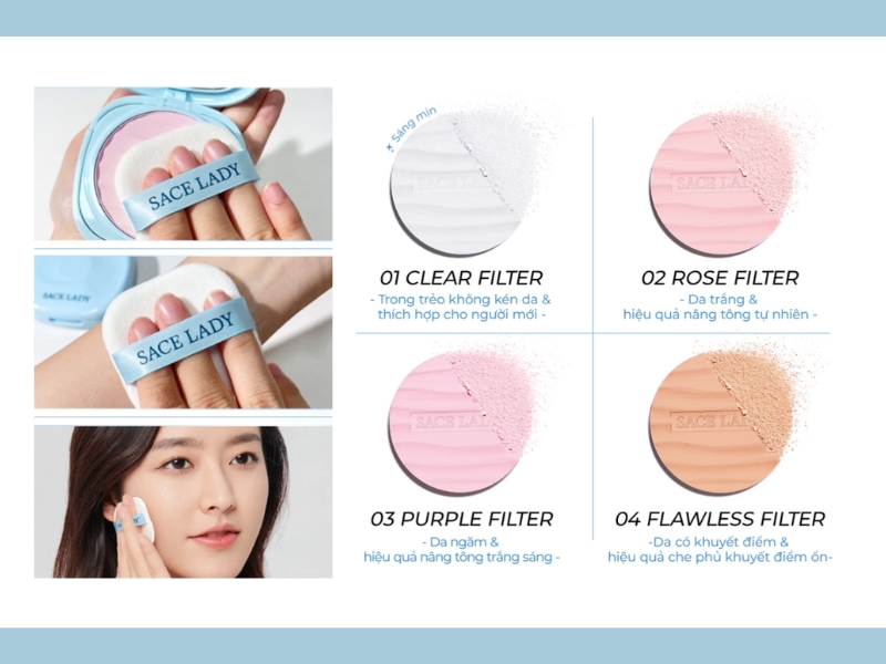 Bảng màu chi tiết của Sace Lady Airy Fresh