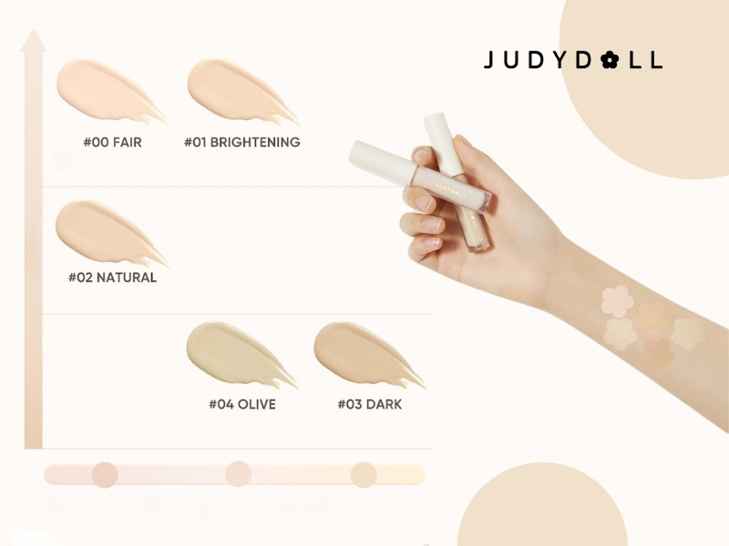 Bảng màu kem che khuyết điểm Judydoll