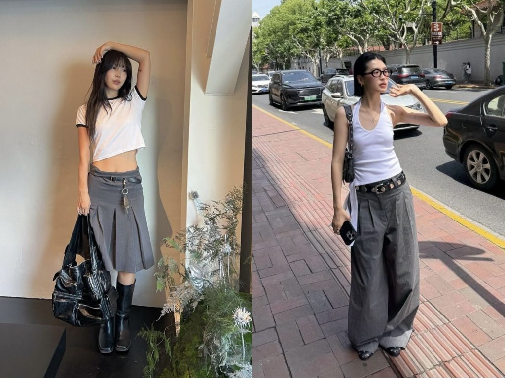 Sự kết hợp giữa ghi và trắng