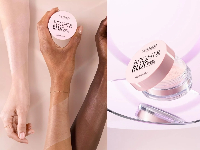 Phấn phủ nâng tông da sáng mịn Catrice Bright & Blur Loose Powder