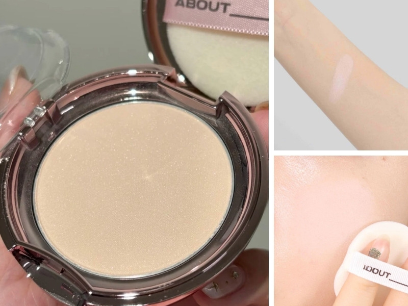 Phấn phủ tốt cho da khô About Tone hồng