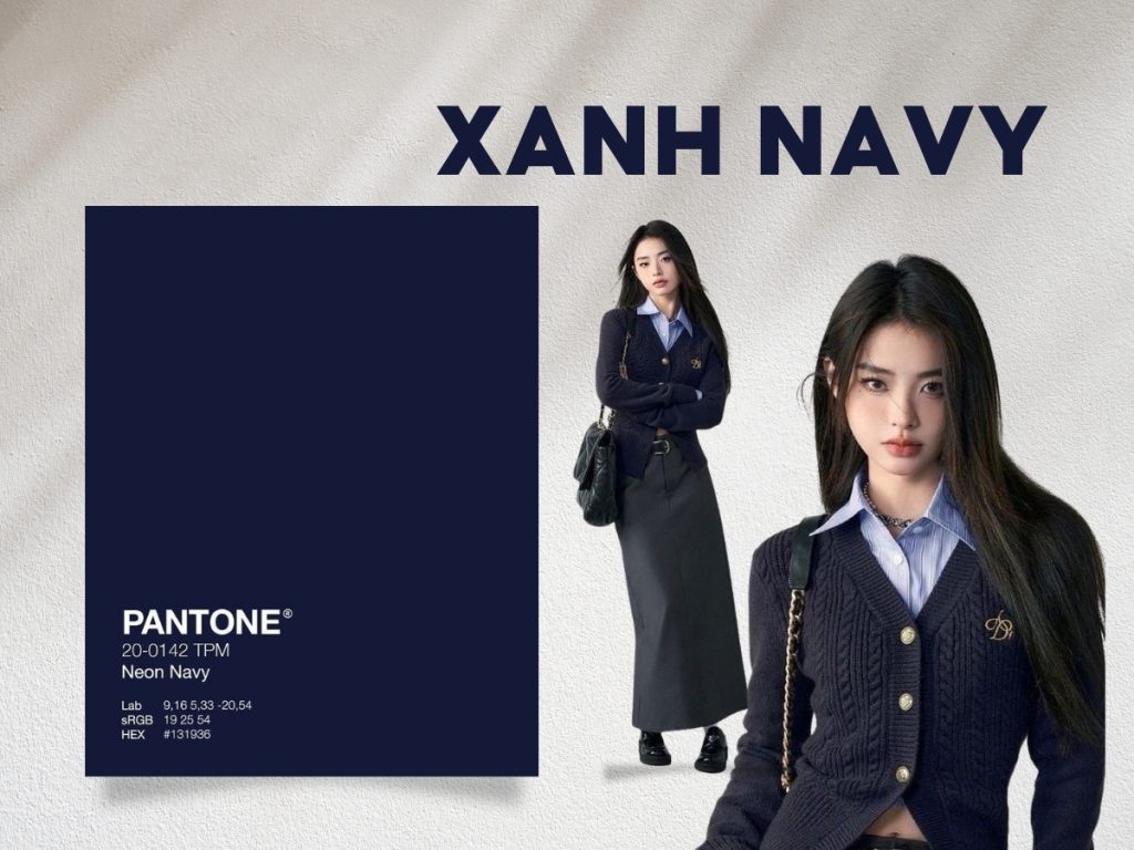 Xanh navy hợp với màu gì